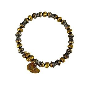 Alex and Ani Gold Tone Beaded Wrap Bracelet